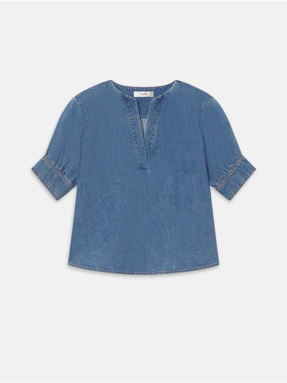 Frame The Denim V-neck Popover Top XS